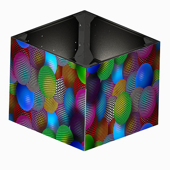 Panell LED de servei frontal de 90 graus per a pantalla LED de columna Squre